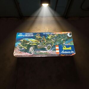 VINTAGE Revell [1956] Radio Jeep & Communications Trailer Model 1/40 Scale
